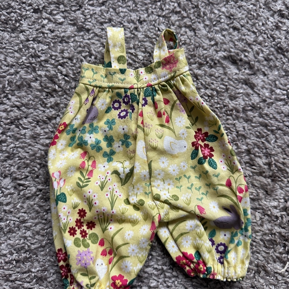 Hazel Village Floral Overalls for Doll